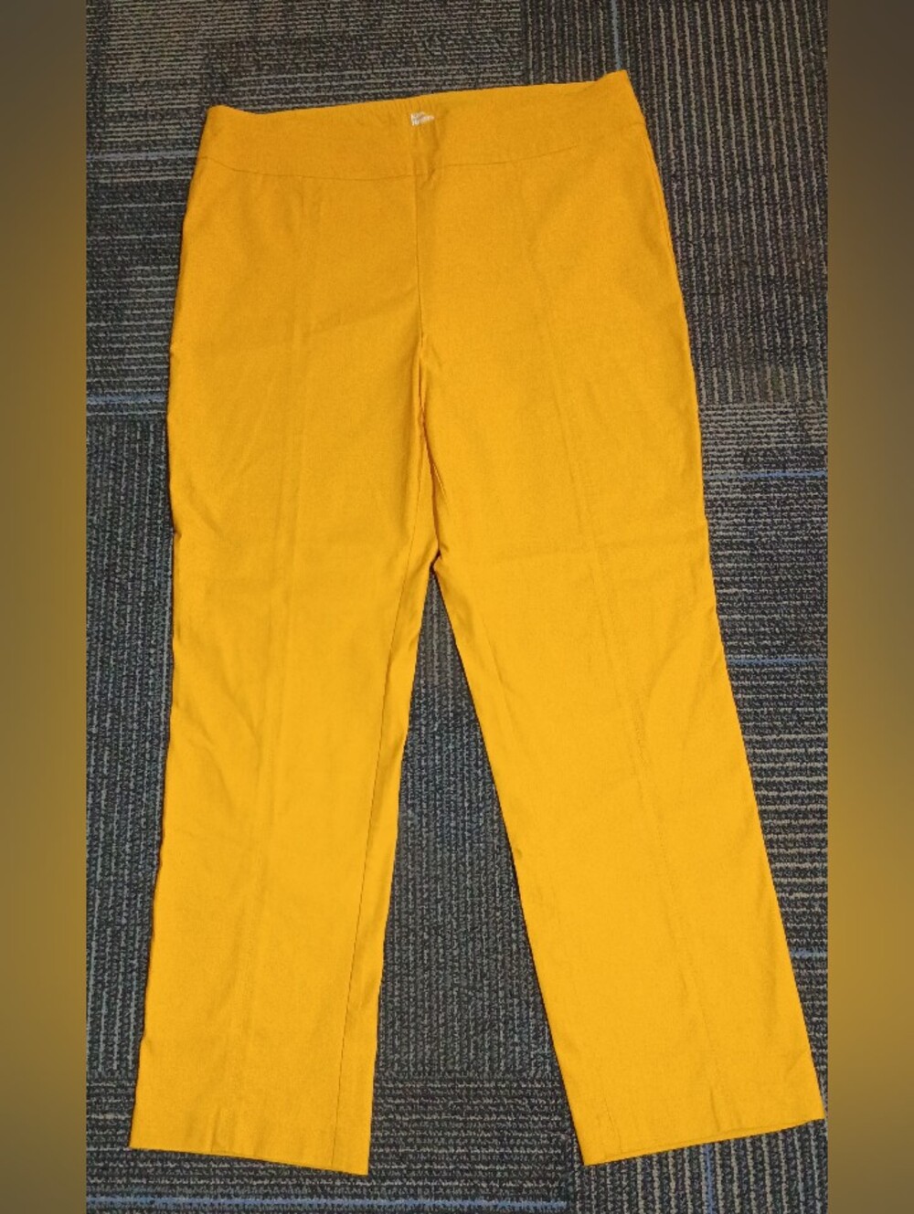 Kim Rogers Mustard Straight-Leg Pants